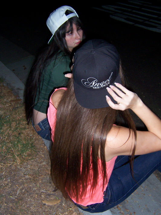 Black "Angel Off Duty" Snapback Hat