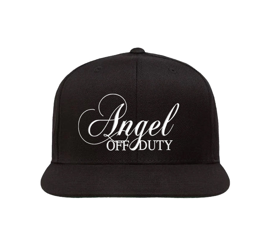 Black "Angel Off Duty" Snapback Hat