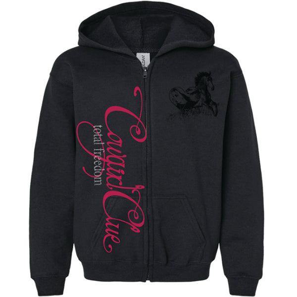 Total Freedom - Black Zip Up Sweatshirt