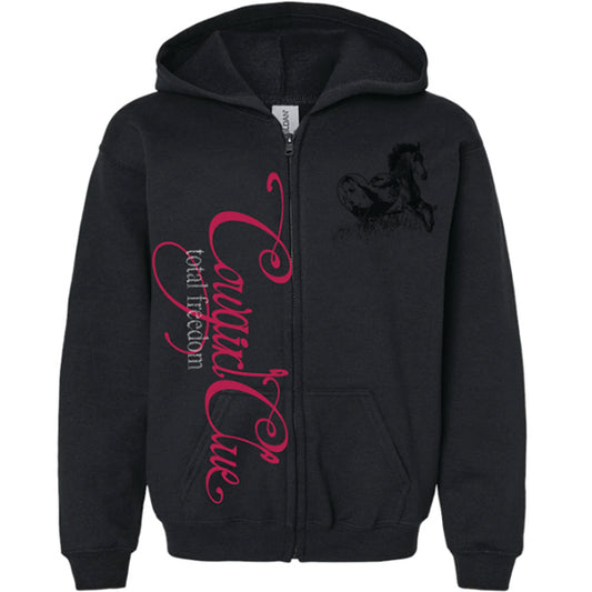 Total Freedom - Black Zip Up Sweatshirt