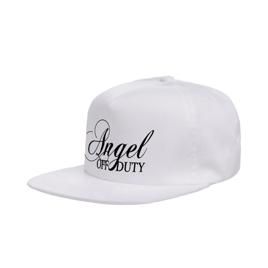 White "Angel Off Duty" Snapback Hat